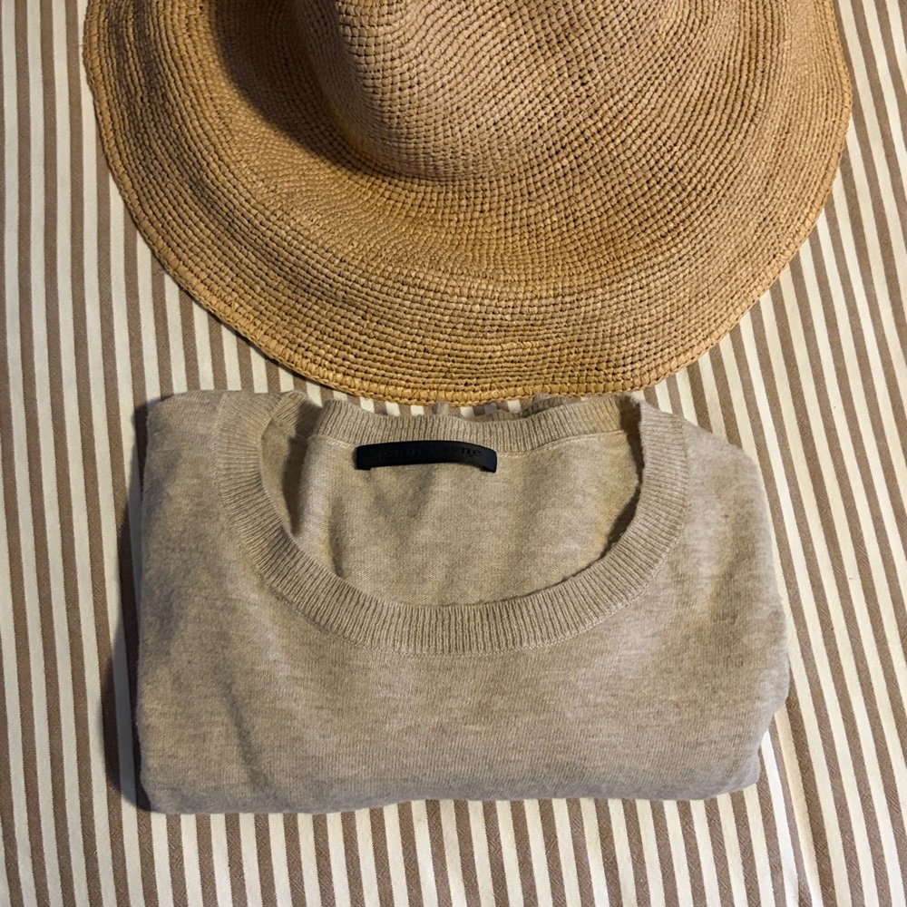 Jenni Kayne Beige Crewneck Sweater